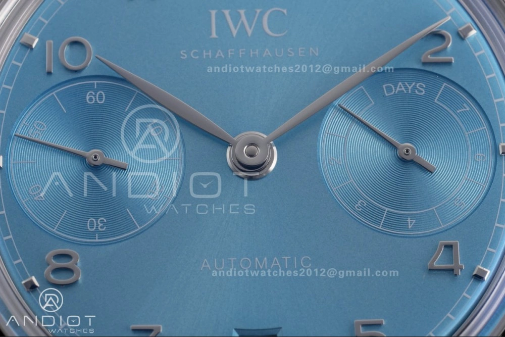 Modern Portugieser Automatic 42mm SS APSF 1:1 Best Edition Ice Blue Dial on SS Bracelet A 290
