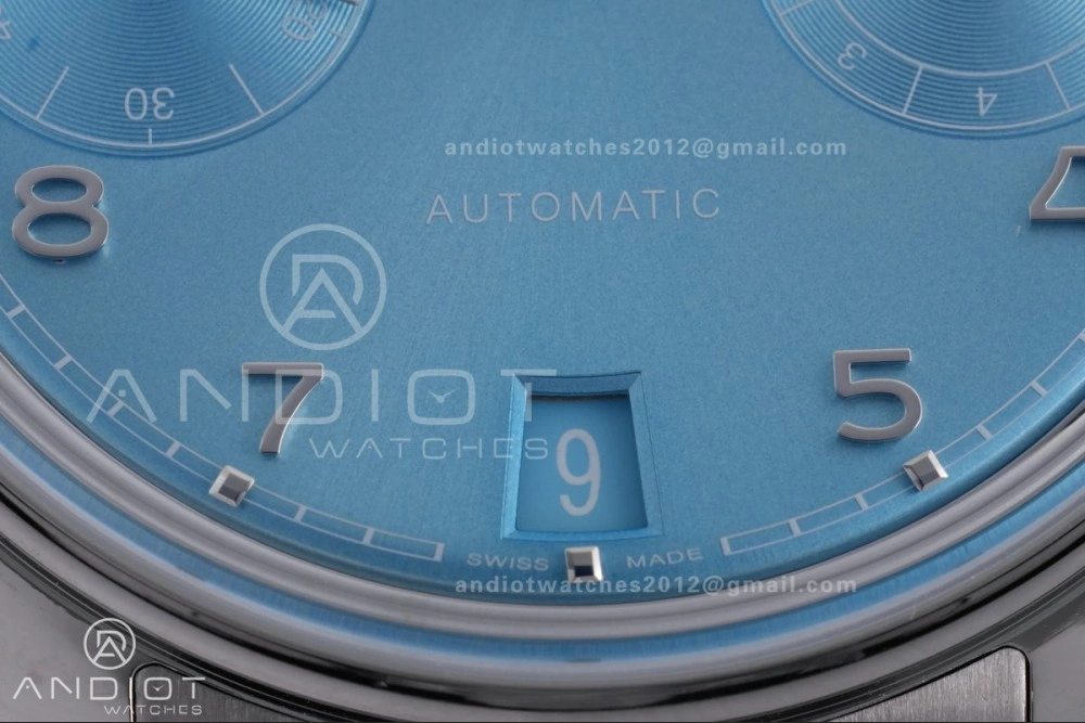 Modern Portugieser Automatic 42mm SS APSF 1:1 Best Edition Ice Blue Dial on SS Bracelet A 290