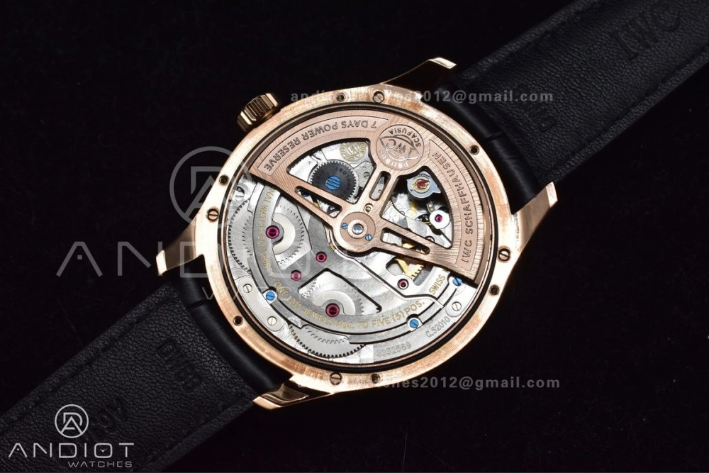 Portugieser Perpetual Calendar RG 5033 APSF 1:1 Best Edition White Dial on Black Leather Strap A52610 Clone HighPerformance 295