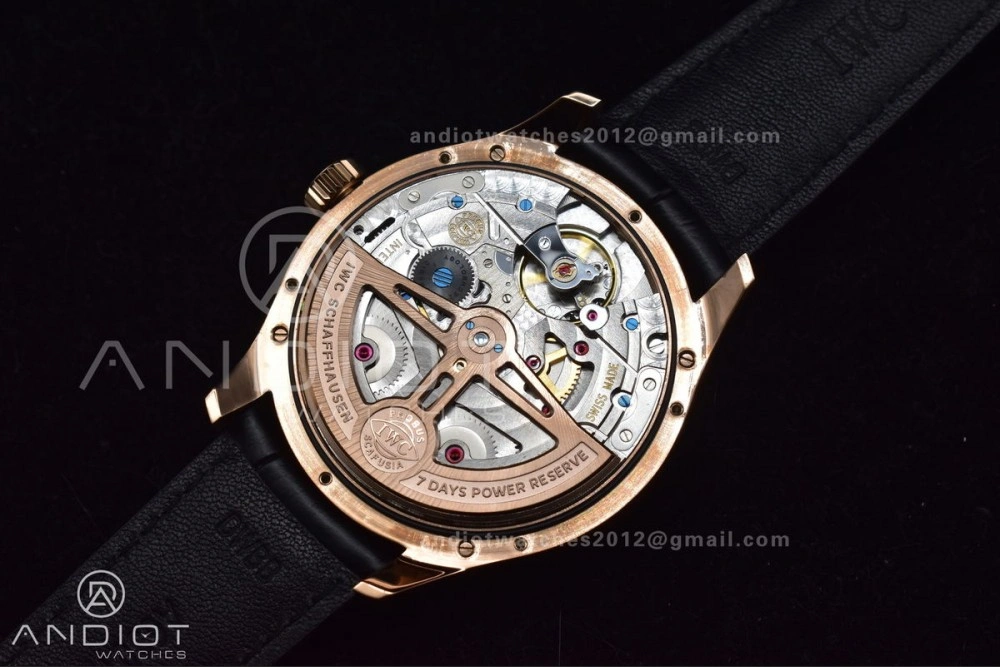 Portugieser Perpetual Calendar RG 5033 APSF 1:1 Best Edition White Dial on Black Leather Strap A52610 Clone HighPerformance 295