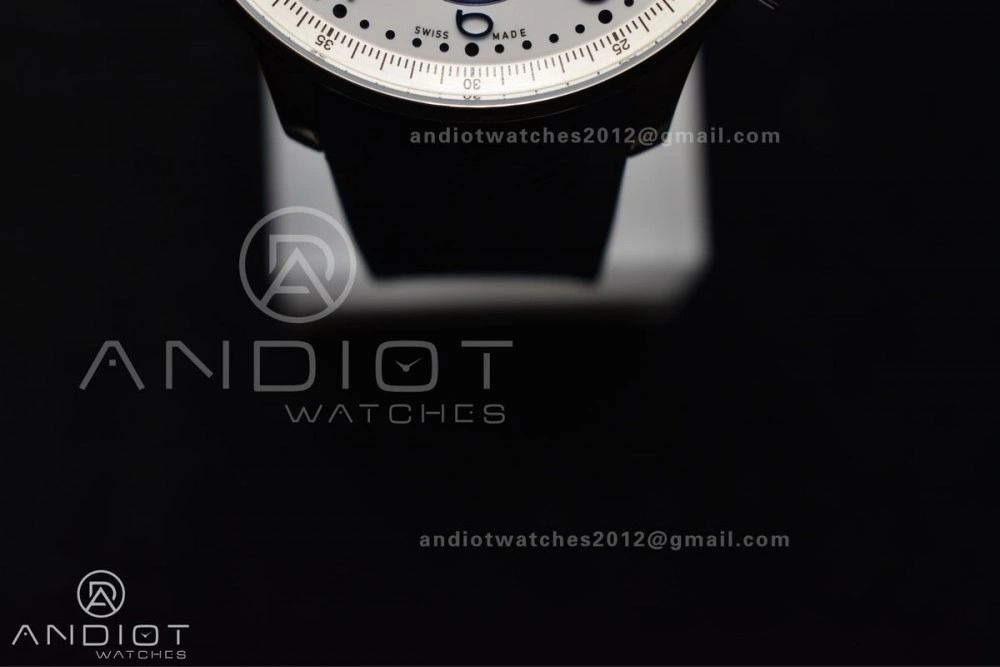 Portuguese Chrono IW3716 Z+F 1:1 Best Edition White Blue Dial on Blue Rubber Strap A WeatherProof 1011