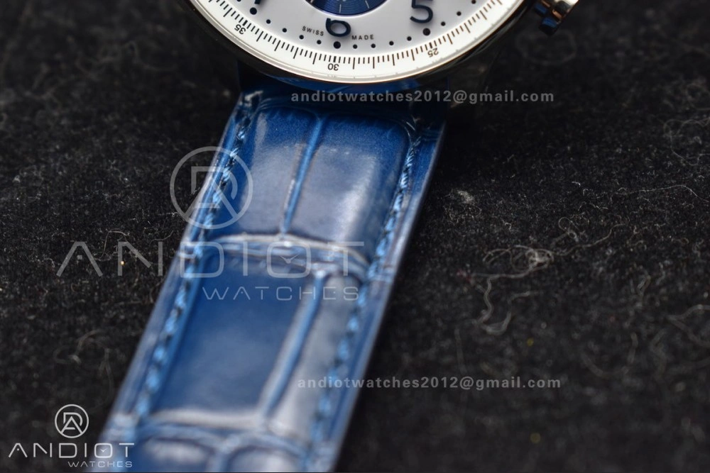 SmartChoice Portuguese Chrono IW371620 ZF 1:1 Best Edition White Blue Dial on Blue Leather Strap A 1019