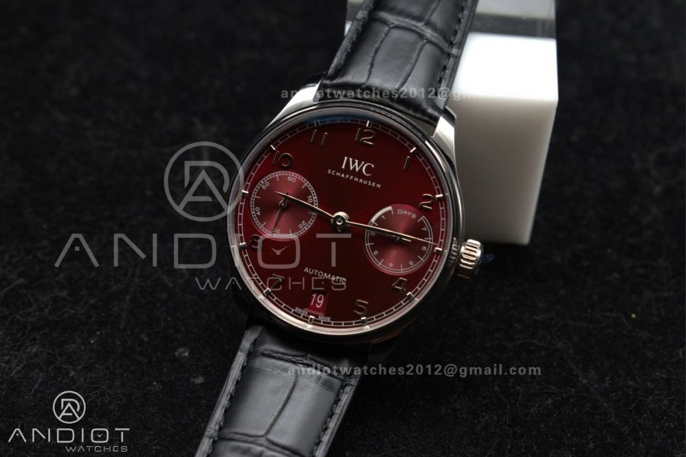 Portuguese Real PR IW500714 ZF 1:1 Best Edition Red Dial on Black Leather Strap A52010 V Refined 288