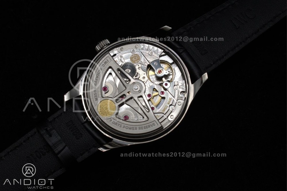 Durable Portuguese Real PR IW500714 ZF 1:1 Best Edition Red Dial on Black Leather Strap A52010 V 1022