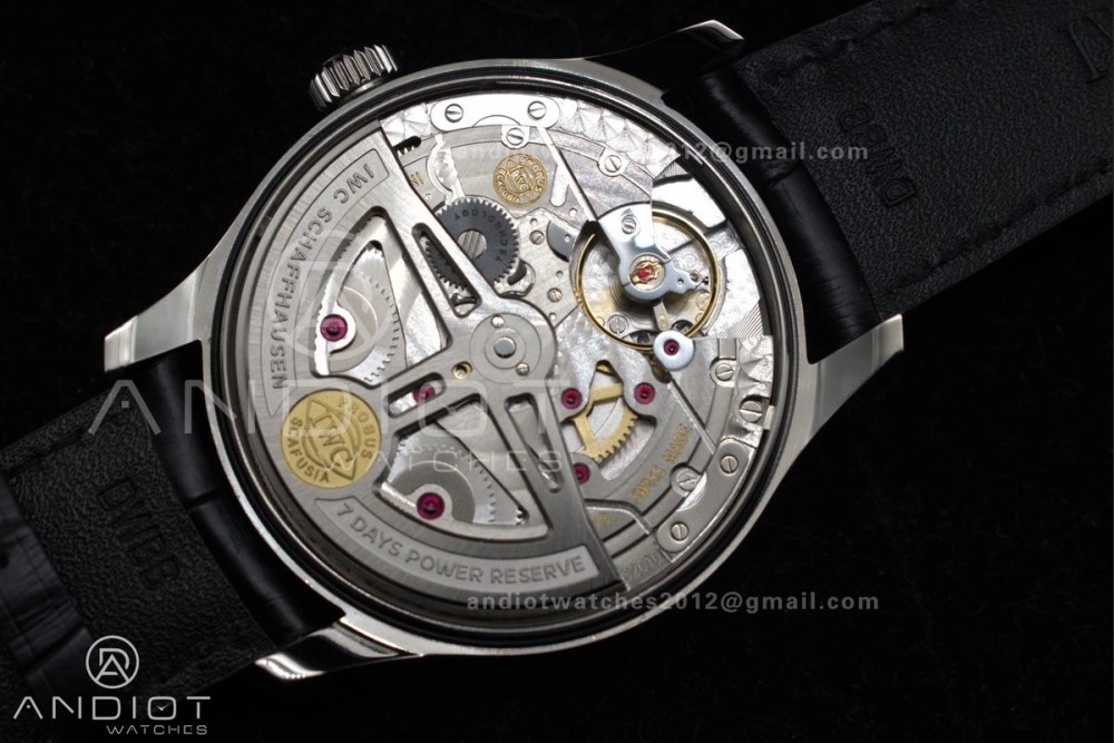 Durable Portuguese Real PR IW500714 ZF 1:1 Best Edition Red Dial on Black Leather Strap A52010 V 1022