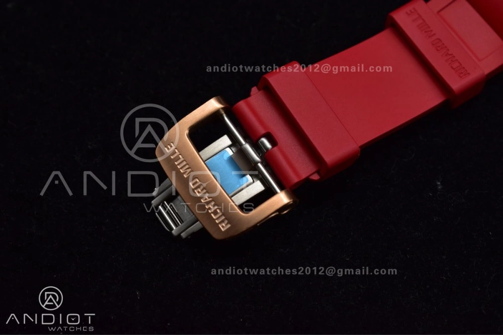 RM011 NTPT Chrono Lotus KVF 1:1 Best Edition Crystal Dial on Red Rubber Strap A7750 V ModernLook 1020