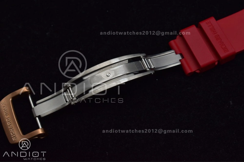 RM011 NTPT Chrono Lotus KVF 1:1 Best Edition Crystal Dial on Red Rubber Strap A7750 V ModernLook 1020