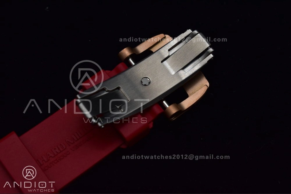 RM011 NTPT Chrono Lotus KVF 1:1 Best Edition Crystal Dial on Red Rubber Strap A7750 V ModernLook 1020