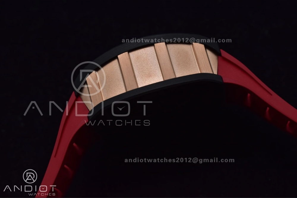 RM011 NTPT Chrono Lotus KVF 1:1 Best Edition Crystal Dial on Red Rubber Strap A7750 V ModernLook 1020