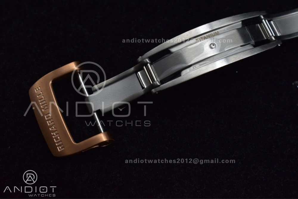 AllSeason RM011 RG Chrono KVF 1:1 Best Edition Crystal Dial Black on Black Rubber Strap A7750 V 1021
