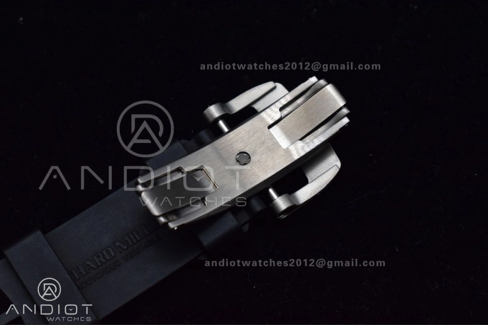 RM011 SS Chrono KVF 1:1 Best Edition Crystal Dial Black on Black Rubber Strap A7750 V Sophisticated 1025