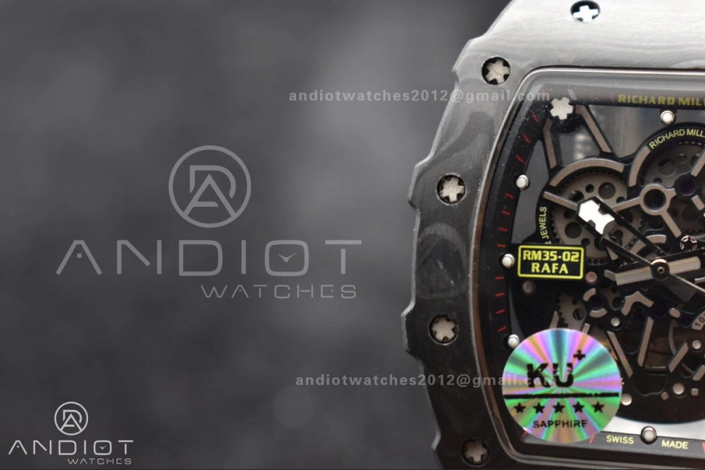 RM035-02 KUF Best Edition Skeleton Dial Red on Black Rubber Strap MIYOTA Supportive 1026