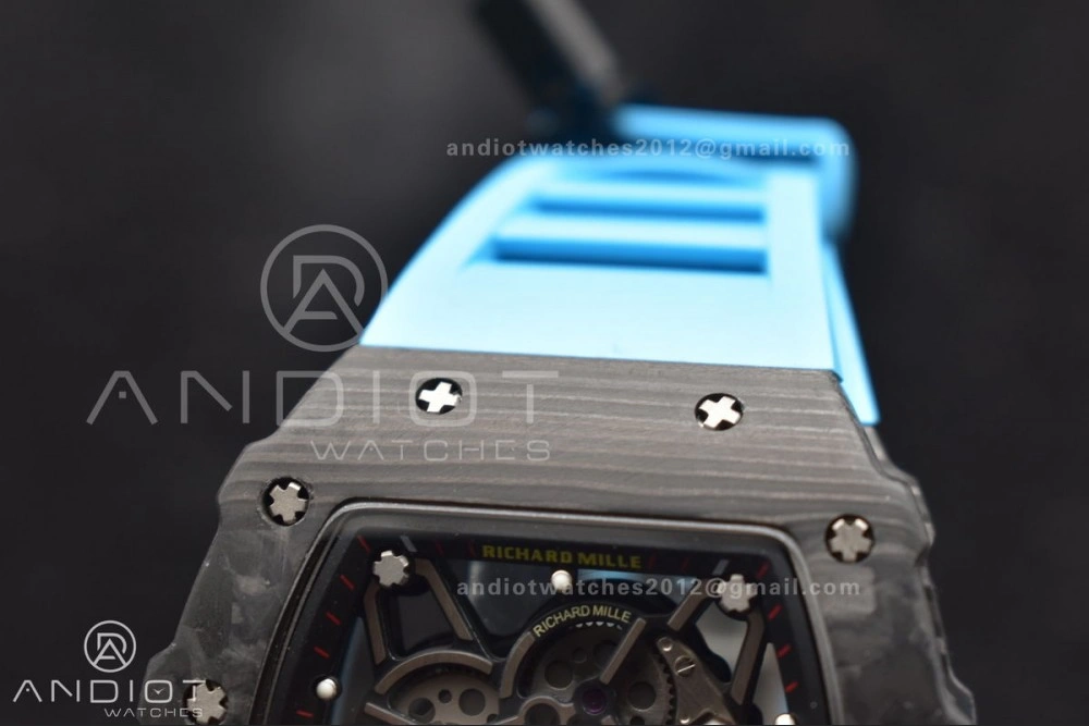 Refined RM035-02 KUF Best Edition Skeleton Dial Red on Blue Rubber Strap MIYOTA 1037