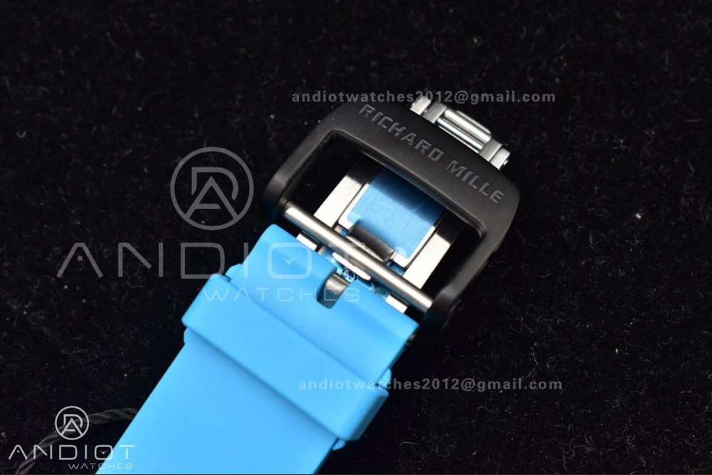 Refined RM035-02 KUF Best Edition Skeleton Dial Red on Blue Rubber Strap MIYOTA 1037