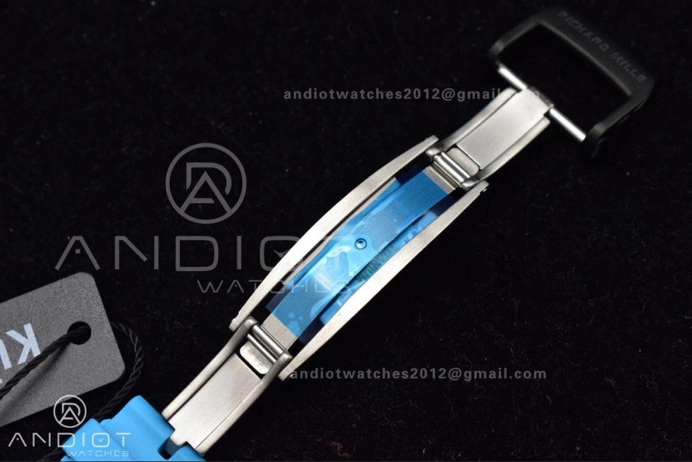 Refined RM035-02 KUF Best Edition Skeleton Dial Red on Blue Rubber Strap MIYOTA 1037