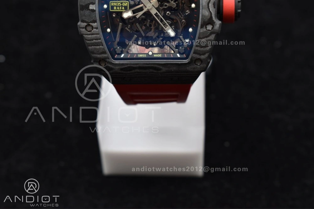RM035-02 NTPT ZF 1:1 Best Edition Skeleton Dial on Red Rubber Strap RMAL1 Super Clone V Timeless 1229