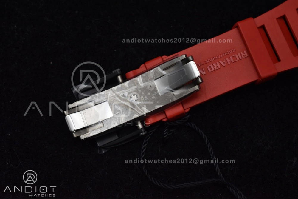RM035-02 NTPT ZF 1:1 Best Edition Skeleton Dial on Red Rubber Strap RMAL1 Super Clone V Timeless 1229