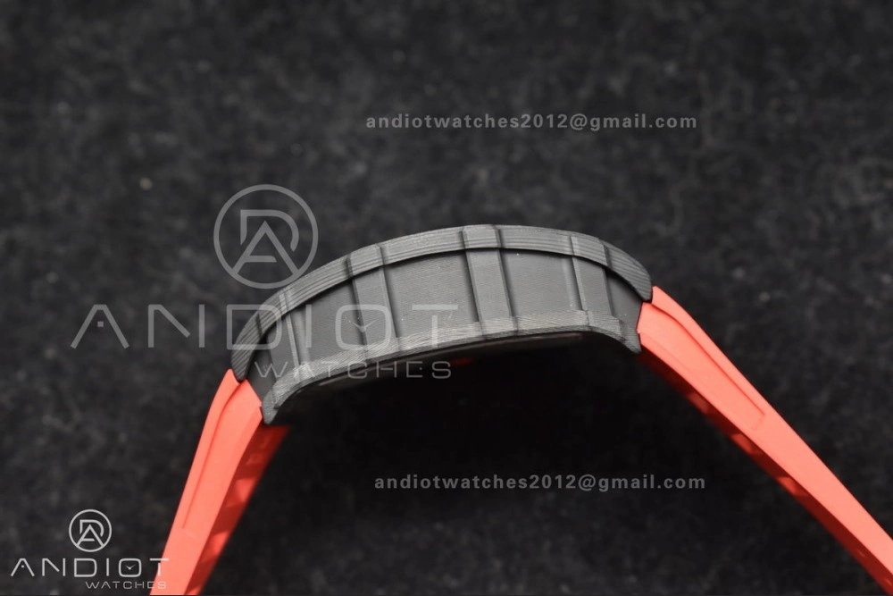RM035-02 NTPT ZF 1:1 Best Edition Skeleton Dial on Red Rubber Strap RMAL1 Super Clone V Timeless 1229