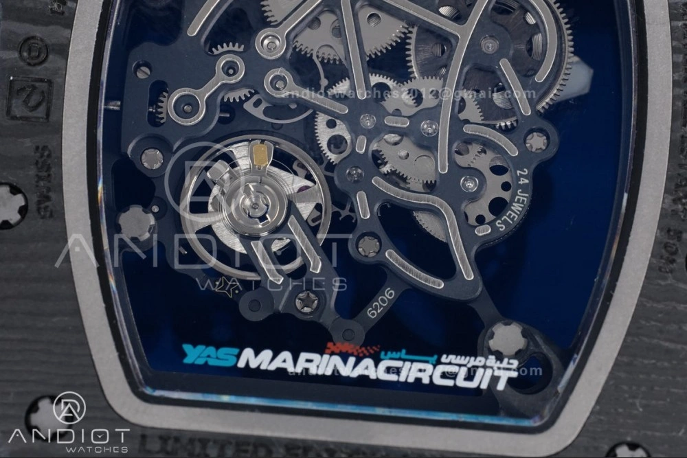 RM055 NTPT APSF 1:1 Best Edition Blue Inner Bezel Blue Crown On Blue Rubber Strap RMUL2 Super Clone Youthful 1228