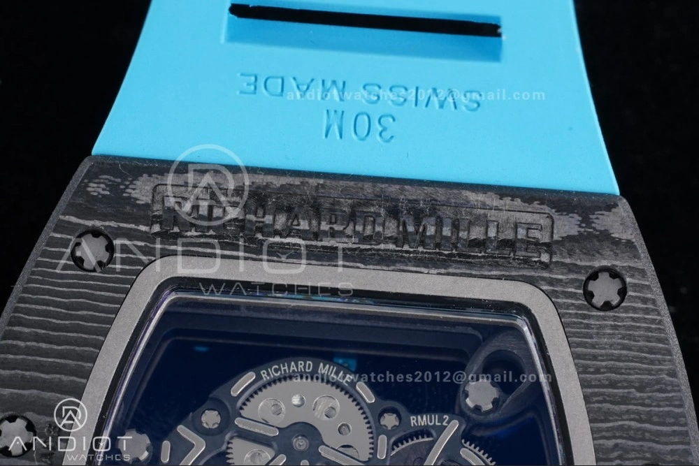 RM055 NTPT APSF 1:1 Best Edition Blue Inner Bezel Blue Crown On Blue Rubber Strap RMUL2 Super Clone Youthful 1228