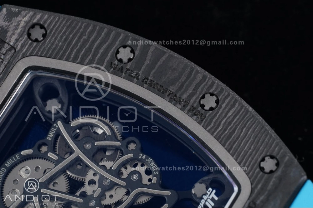RM055 NTPT APSF 1:1 Best Edition Blue Inner Bezel Blue Crown On Blue Rubber Strap RMUL2 Super Clone Youthful 1228