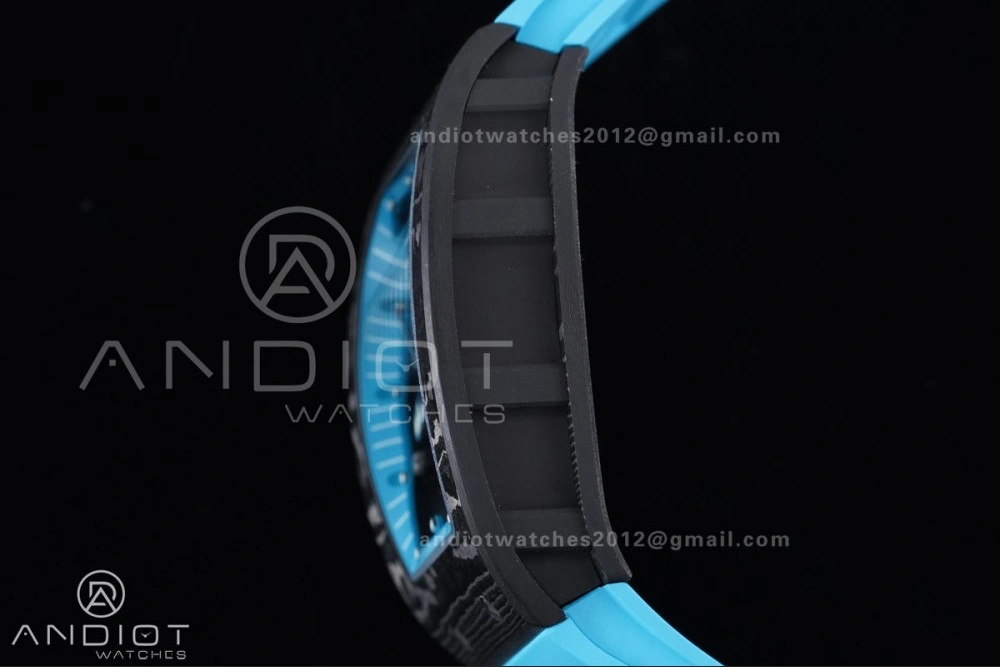 RM055 NTPT APSF 1:1 Best Edition Blue Inner Bezel Blue Crown On Blue Rubber Strap RMUL2 Super Clone Youthful 1228