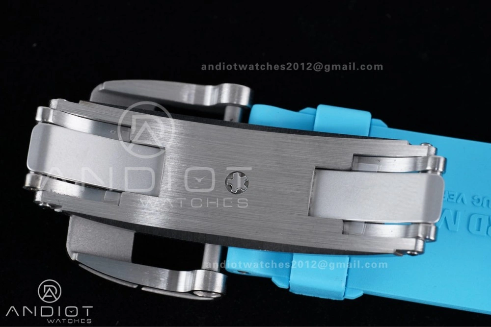 RM055 NTPT APSF 1:1 Best Edition Blue Inner Bezel Blue Crown On Blue Rubber Strap RMUL2 Super Clone Youthful 1228
