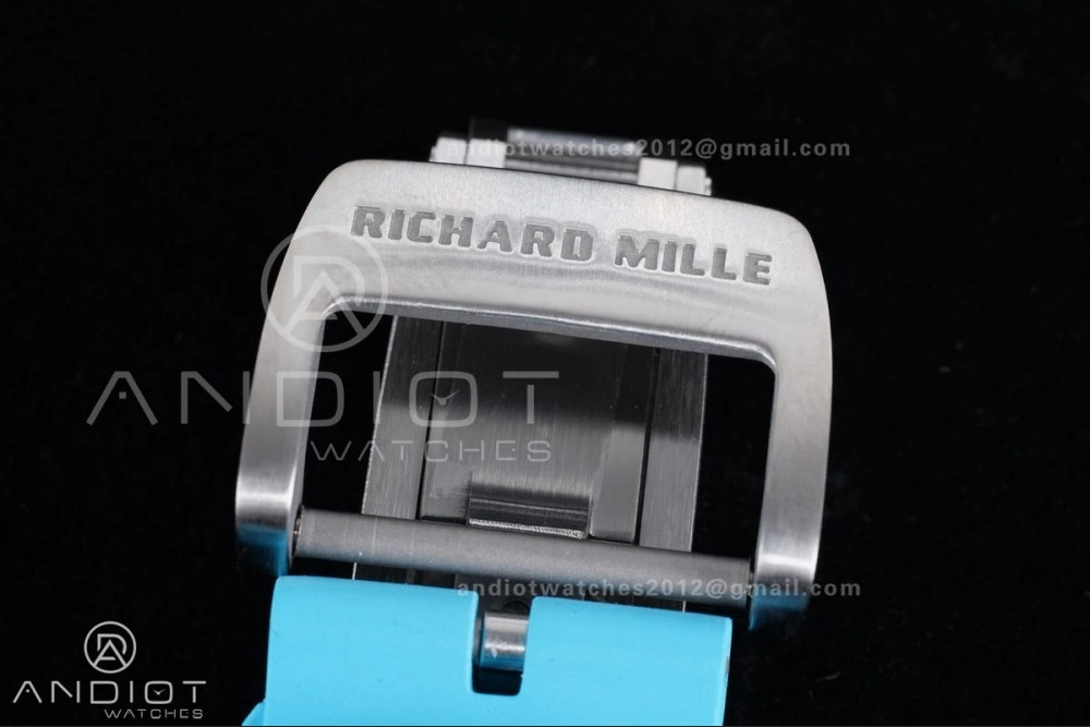RM055 NTPT APSF 1:1 Best Edition Blue Inner Bezel Blue Crown On Blue Rubber Strap RMUL2 Super Clone Youthful 1228