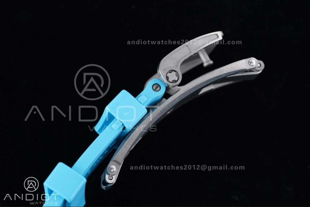 RM055 NTPT APSF 1:1 Best Edition Blue Inner Bezel Blue Crown On Blue Rubber Strap RMUL2 Super Clone Youthful 1228
