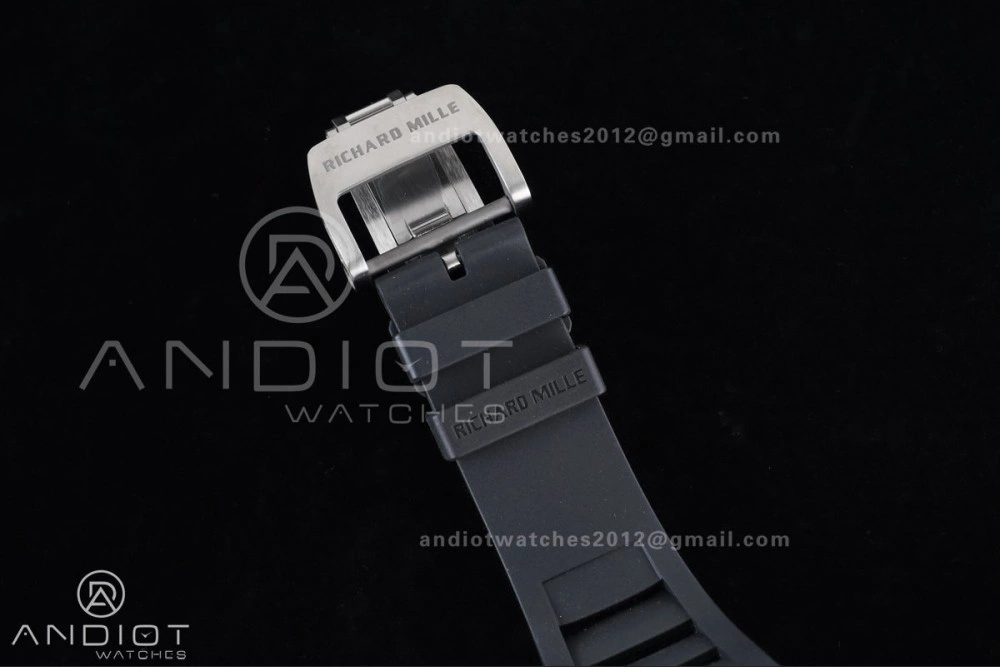 Efficient RM055 NTPT APSF 1:1 Best Edition RG Inner Bezel Black Crown On Black Rubber Strap RMUL2 Super Clone 1243