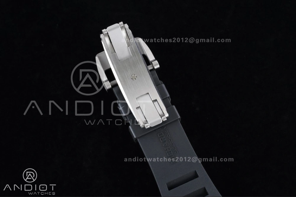 Efficient RM055 NTPT APSF 1:1 Best Edition RG Inner Bezel Black Crown On Black Rubber Strap RMUL2 Super Clone 1243