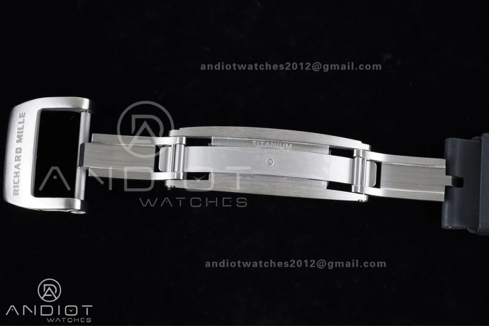Efficient RM055 NTPT APSF 1:1 Best Edition RG Inner Bezel Black Crown On Black Rubber Strap RMUL2 Super Clone 1243