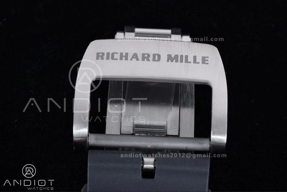 Efficient RM055 NTPT APSF 1:1 Best Edition RG Inner Bezel Black Crown On Black Rubber Strap RMUL2 Super Clone 1243