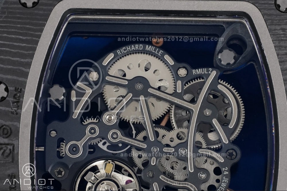 Efficient RM055 NTPT APSF 1:1 Best Edition RG Inner Bezel Black Crown On Black Rubber Strap RMUL2 Super Clone 1243