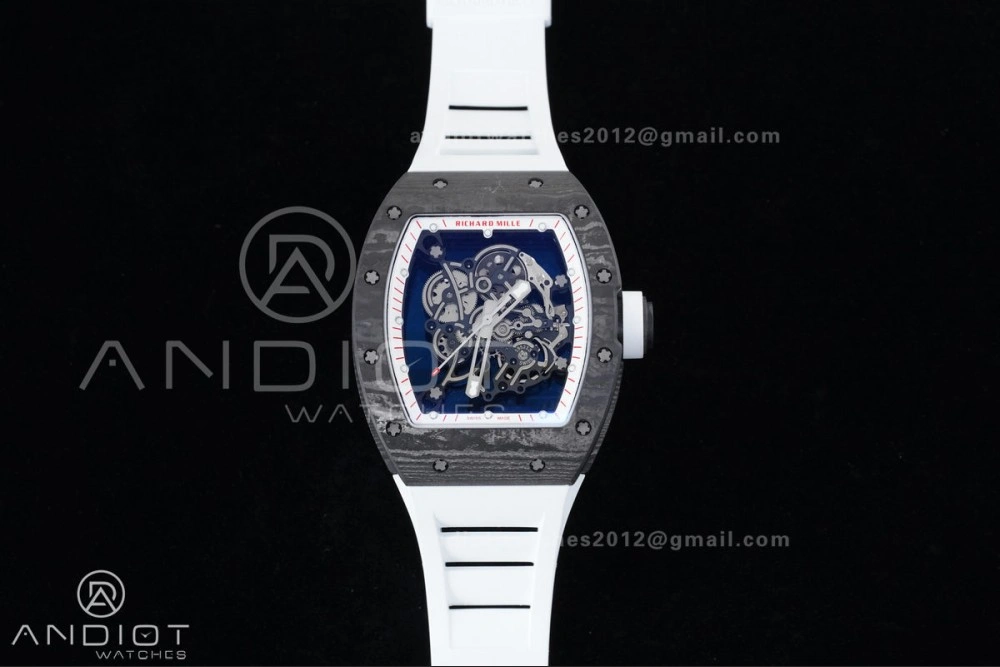 UrbanStyle RM055 NTPT APSF 1:1 Best Edition White Bezel Red Crown on Rubber Strap RMUL2 Super Clone 1231