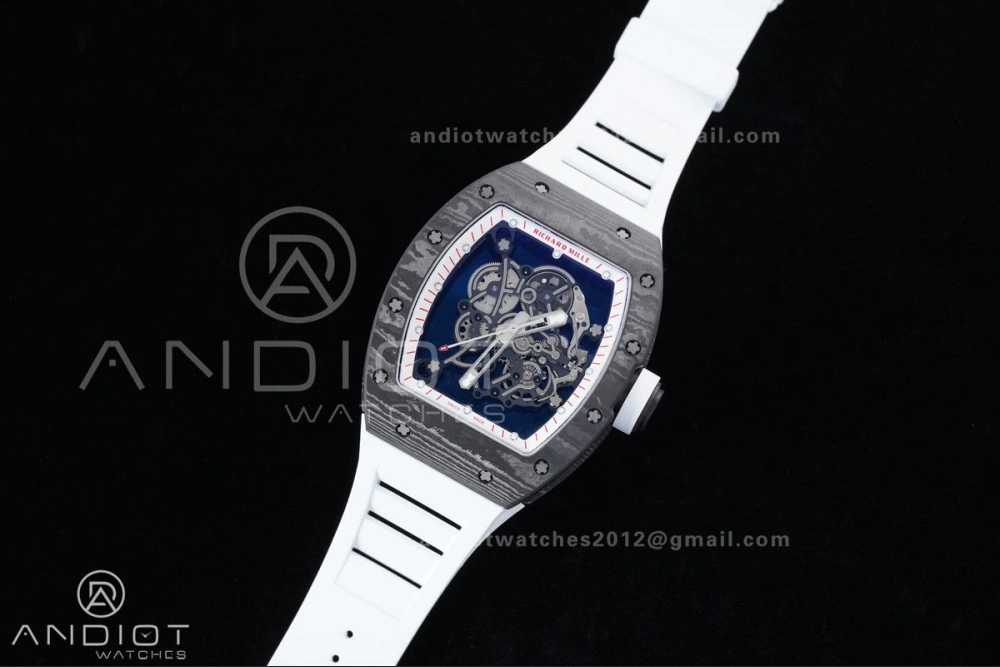 UrbanStyle RM055 NTPT APSF 1:1 Best Edition White Bezel Red Crown on Rubber Strap RMUL2 Super Clone 1231
