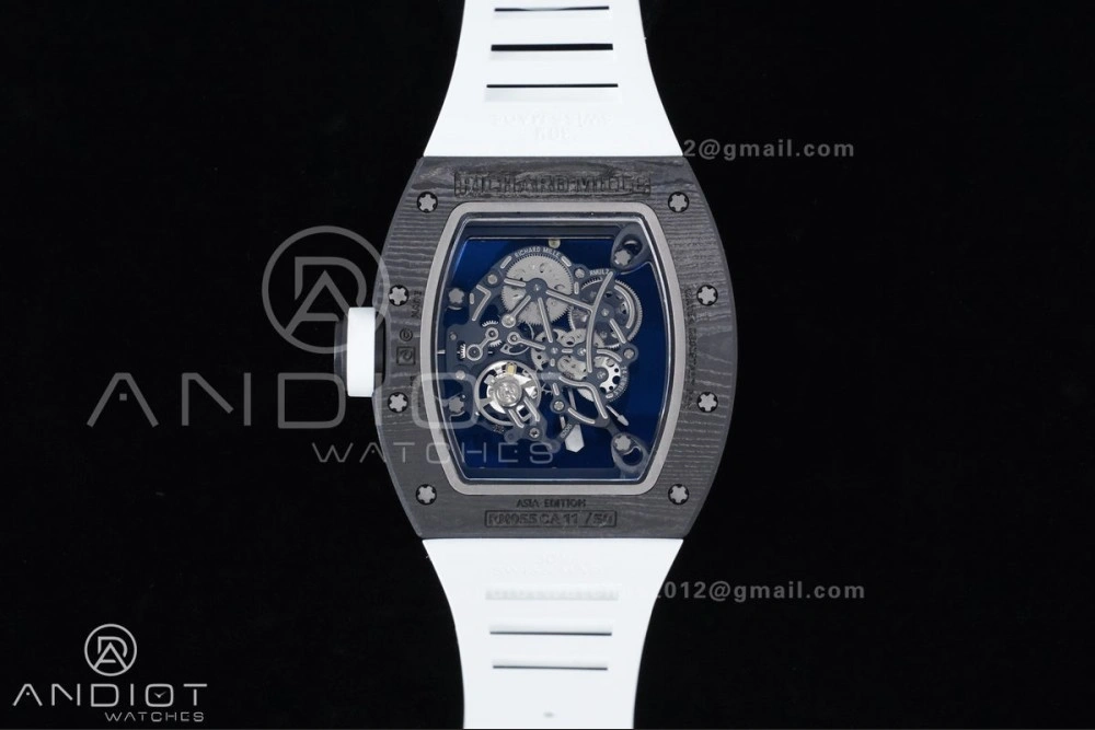UrbanStyle RM055 NTPT APSF 1:1 Best Edition White Bezel Red Crown on Rubber Strap RMUL2 Super Clone 1231