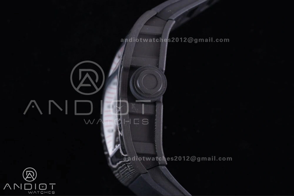 Modern RM055 NTPT Ti APSF 1:1 Best Edition White Inner Bezel Black Crown on Rubber Strap RMUL2 Super Clone 1239
