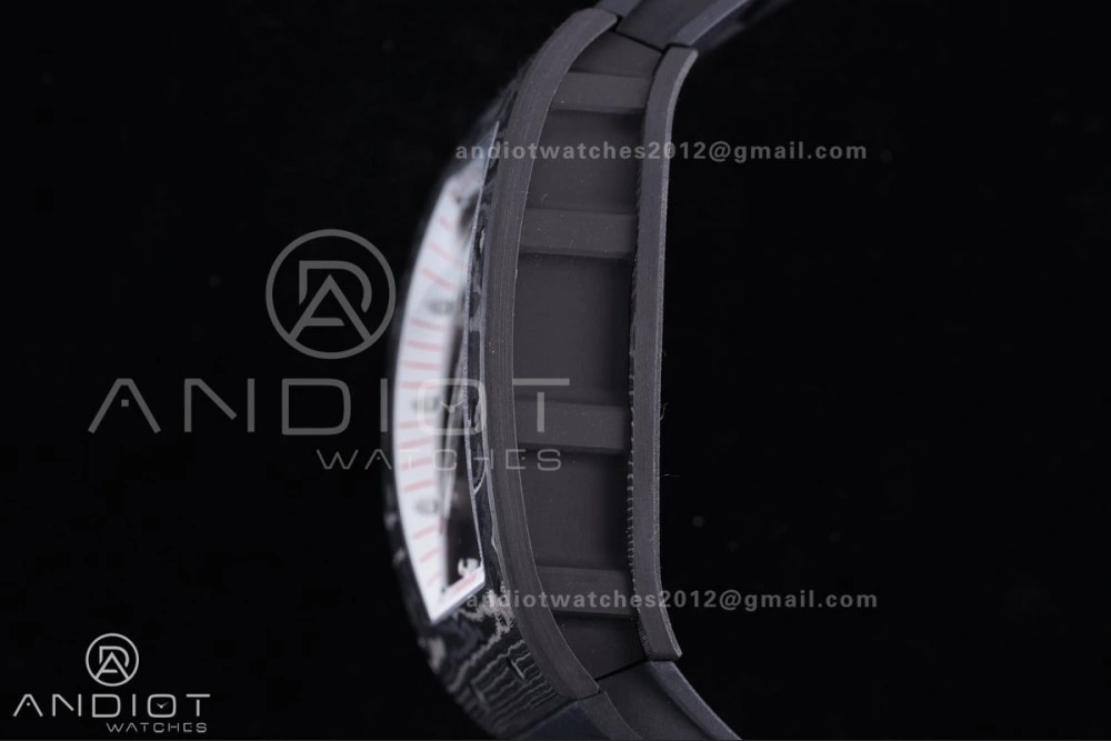 Modern RM055 NTPT Ti APSF 1:1 Best Edition White Inner Bezel Black Crown on Rubber Strap RMUL2 Super Clone 1239