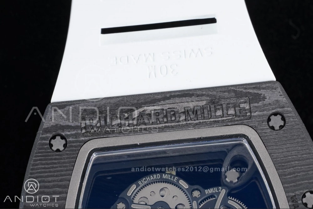 QuickDry RM055 NTPT Ti APSF 1:1 Best Edition White Inner Bezel White Crown on Rubber Strap RMUL2 Super Clone 1242