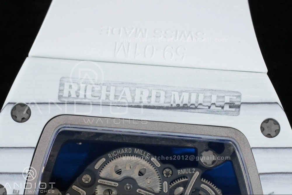 RM061 White Ceramic APSF 1:1 Best Edition on White Rubber Strap RMUL2 Super Clone Popular 1236