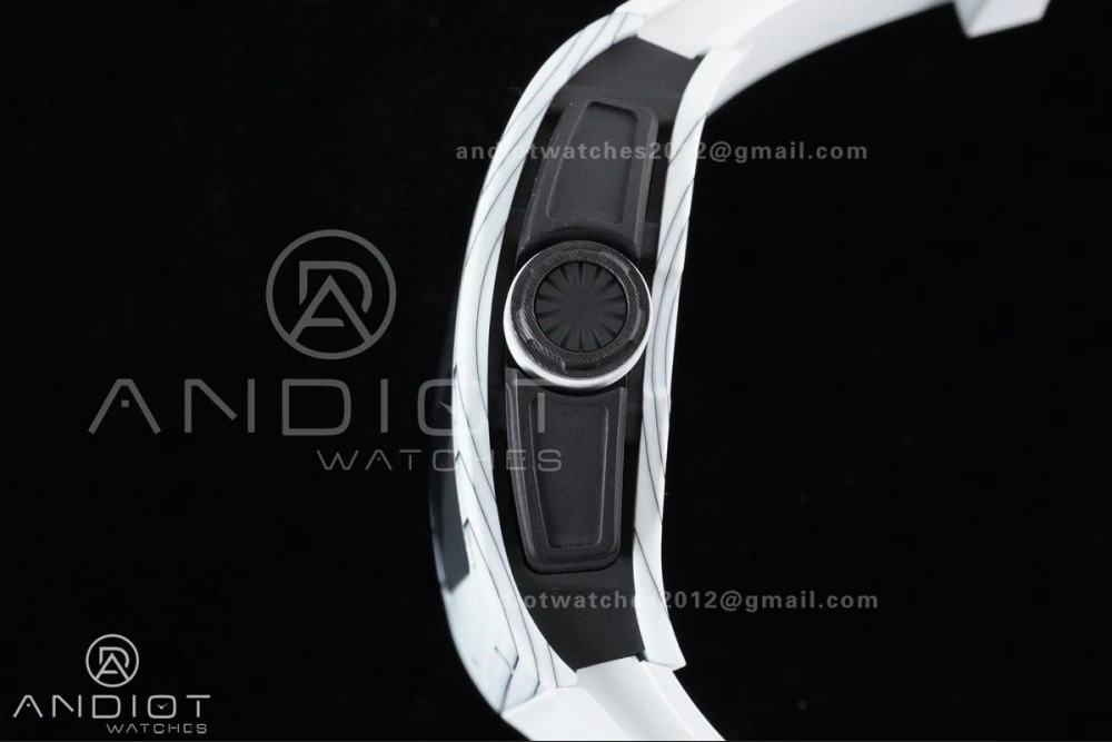 RM061 White Ceramic APSF 1:1 Best Edition on White Rubber Strap RMUL2 Super Clone Popular 1236