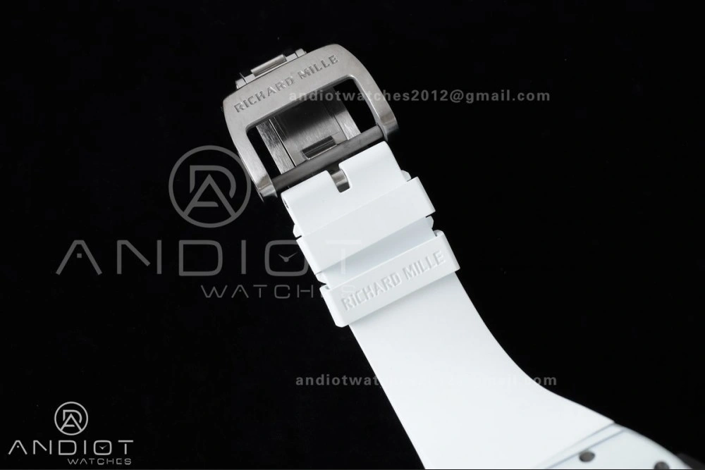 RM061 White Ceramic APSF 1:1 Best Edition on White Rubber Strap RMUL2 Super Clone Popular 1236