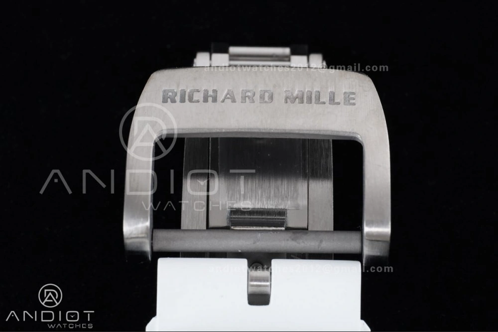 RM061 White Ceramic APSF 1:1 Best Edition on White Rubber Strap RMUL2 Super Clone Popular 1236