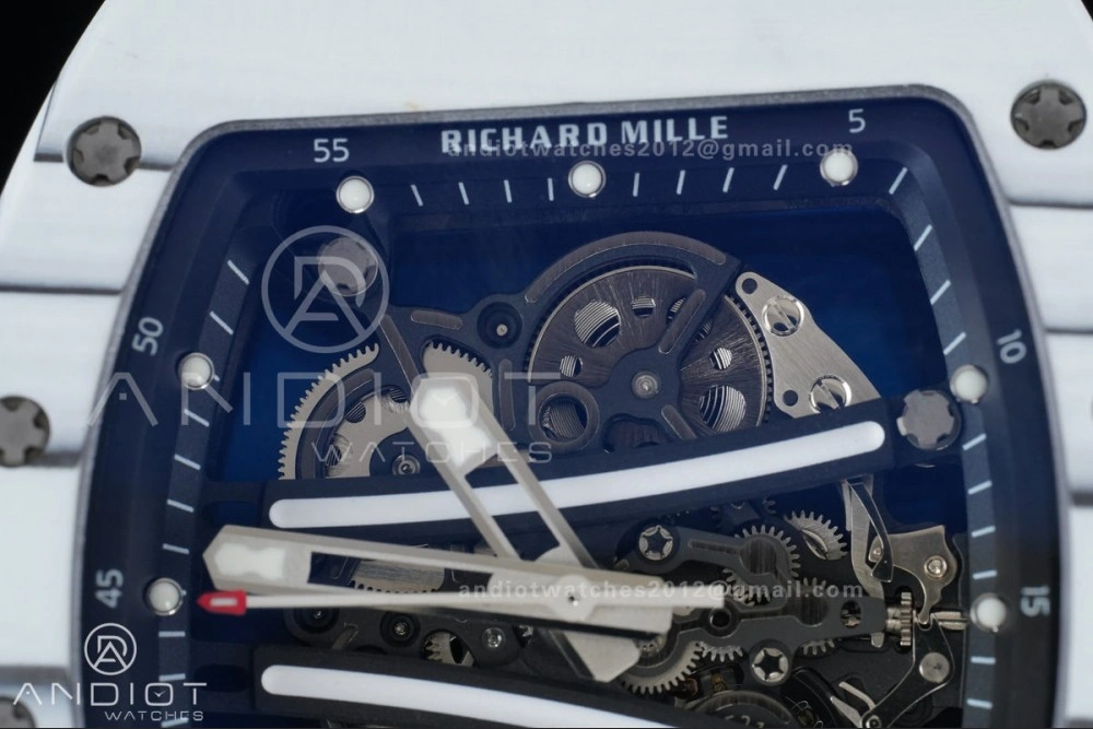 RM061 White Ceramic APSF 1:1 Best Edition on White Rubber Strap RMUL2 Super Clone Popular 1236