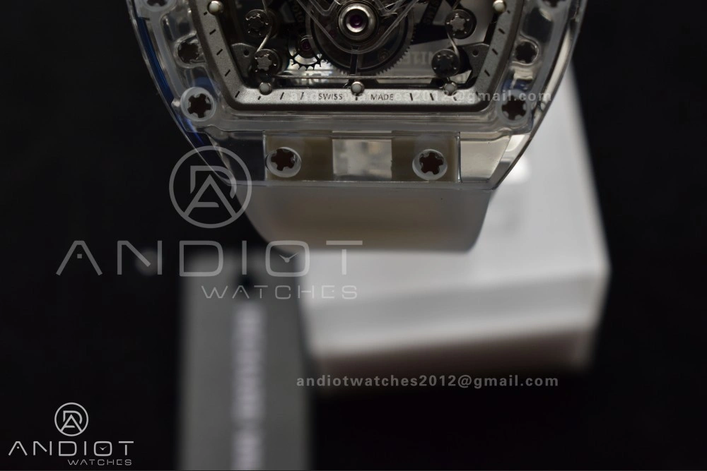 RM56-02 Transparent Tourbillon RMF Best Edition Skeleton White Dial on Transparent Rubber Strap EasyCare 1238