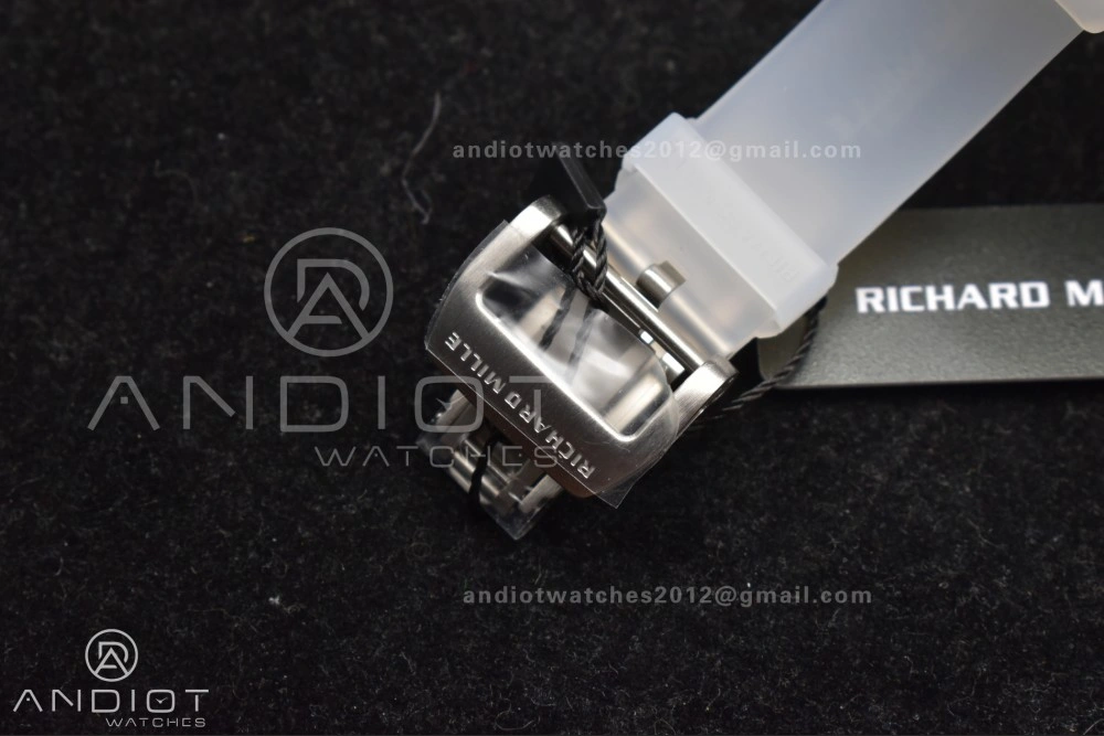 RM56-02 Transparent Tourbillon RMF Best Edition Skeleton White Dial on Transparent Rubber Strap EasyCare 1238