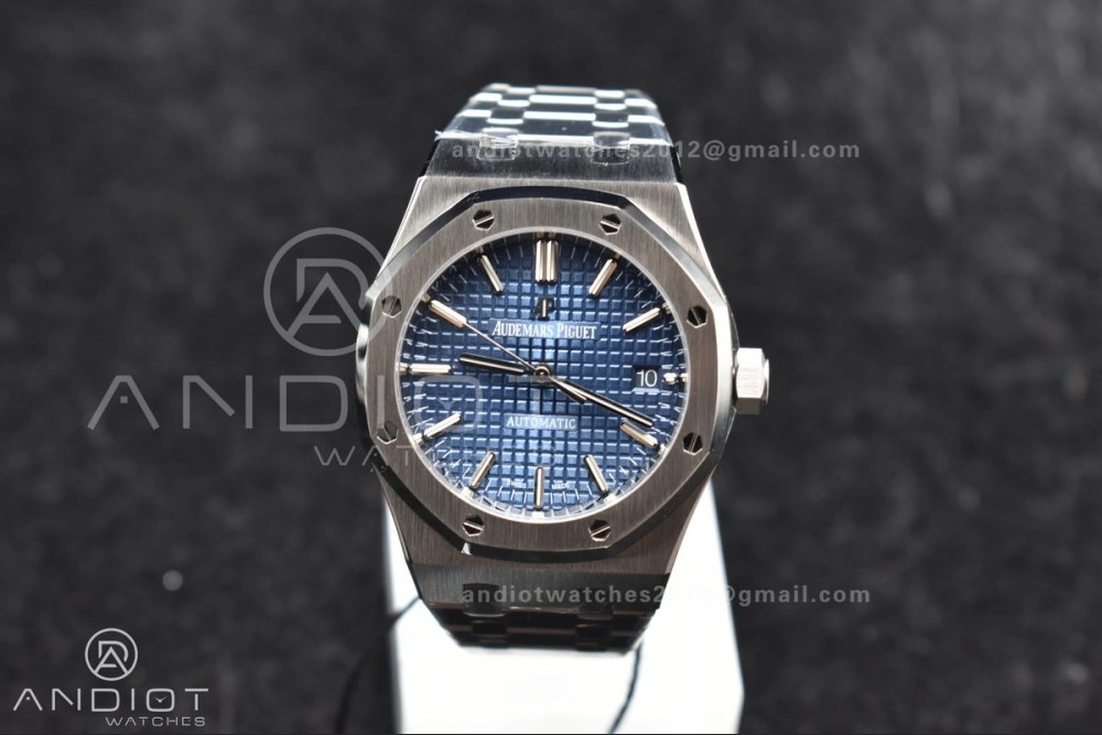 Royal Oak 37mm 15450 SS ZF 1:1 Best Edition Blue Textured Dial on SS Bracelet SA3120 Super Clone BestValue 1029