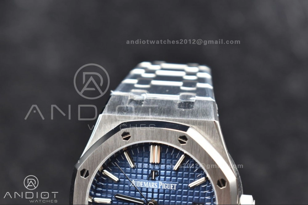 Royal Oak 37mm 15450 SS ZF 1:1 Best Edition Blue Textured Dial on SS Bracelet SA3120 Super Clone BestValue 1029