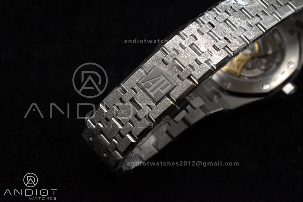 Tailored Royal Oak 37mm 15454 Frosted SS APSF 1:1 Best Edition Grey Textured Dial on SS Bracelet SA3120 Super Clone 100